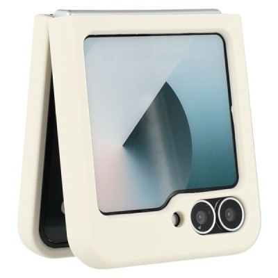 Samsung Galaxy Flip6 "Shell" твердый (TPU) силиконовый чехол - белый | Vacins.lv