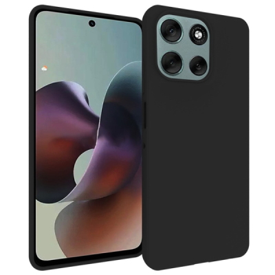 Твердый силиконовый чехол (TPU) для Motorola Moto G56, чёрного цвета | Vacins.lv