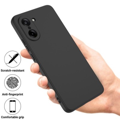 OnePlus Nord CE5 "Shell" cieta silikona (TPU) apvalks - melns | vacins.lv