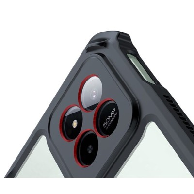 Xiaomi Pad 7 / Pad 7 Pro „XUNDD“ Прозрачный твердый силиконовый чехол TPU и акрила с черной окантовкой | Vacins.lv