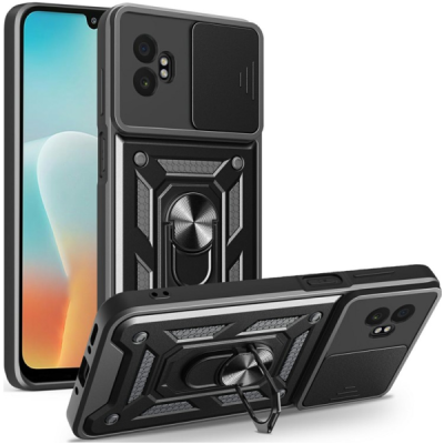 Samsung Galaxy XCover7 Pro "Kickstand" pastiprinātas aizsardzības melns apvalks | Vacins.lv