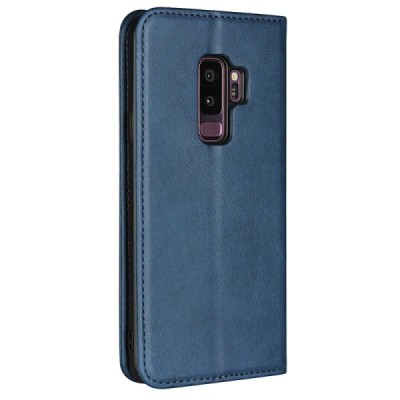Samsung Galaxy S9+ "Split" синий кожаный чехол-книжка | Vacins.lv