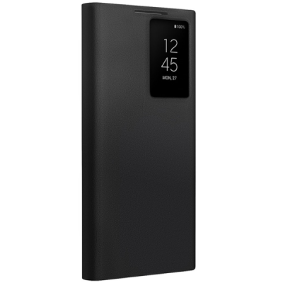Samsung Galaxy S24 Ultra „QIALINO“ atvēramais ādas melns maciņš - maks | Vacins.lv