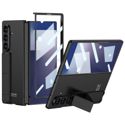 Samsung Galaxy Fold7 GKK Kickstand dzidrs plastika apvalks - melns | vacins.lv