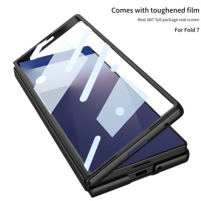 Samsung Galaxy Fold7 GKK Kickstand dzidrs plastika apvalks - melns | vacins.lv