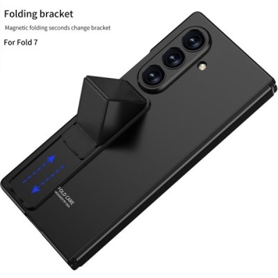 Samsung Galaxy Fold7 GKK Kickstand dzidrs plastika apvalks - melns | vacins.lv