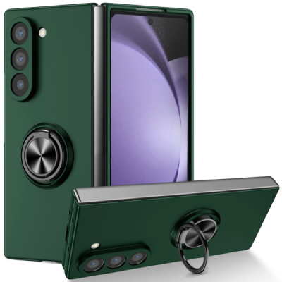 Samsung Galaxy Fold7 "Modes" cietais plastmasas korpuss ar statīvu, zaļš - aizmugure | vacins.lv