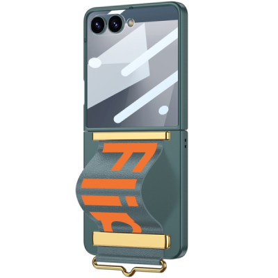 Samsung Galaxy Flip7 GKK Kickstand dzidrs plastika apvalks - zaļš | vacins.lv