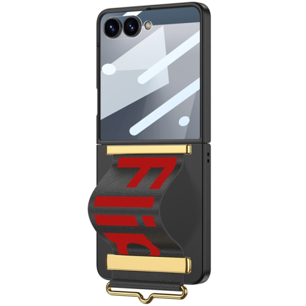 „GKK“ Kickstand пластиковый прозрачный чехол - чёрный (Galaxy Flip7)