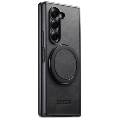 Samsung Galaxy Fold7 „SUTENI“ Kickstand dzidrs plastika apvalks - melns | vacins.lv