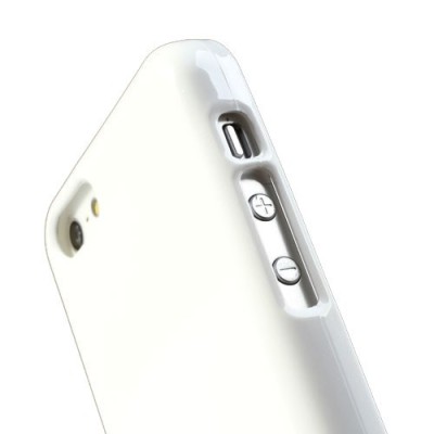 Apple iPhone 5C Mercury Color balts cieta silikona (TPU) futrālis / Vacins.lv