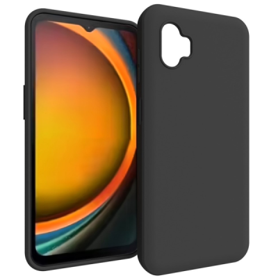 Samsung Galaxy XCover7 Pro cieta silikona (TPU) melns apvalks | Vacins.lv