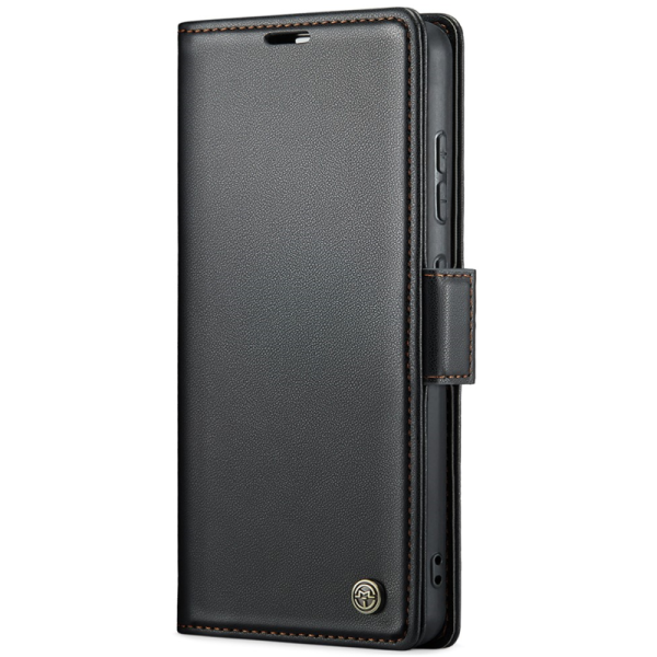"CaseMe" Leather atvēramais ādas maciņš - melns (Galaxy S20 FE)