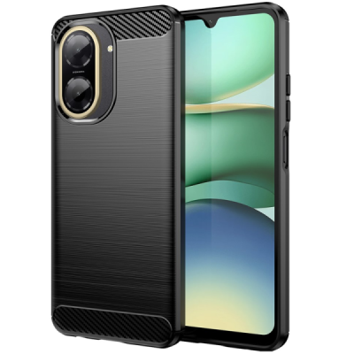 Xiaomi Redmi A5 "Carbon" cieta silikona (TPU) melns apvalks | Vacins.lv