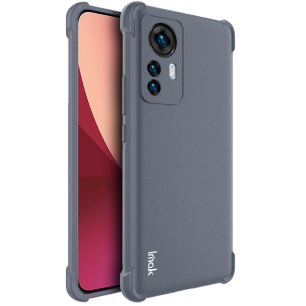 Усиленный твердый силиконовый чехол „Imak“ (TPU) - серый + защитная пленка (12 Pro)
