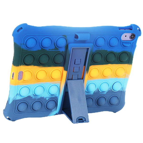 „Popit“ Bubble Kickstand мягкий силиконовый (TPU) чехол - синий (iPad 11 2025 / iPad 10.9 2022)