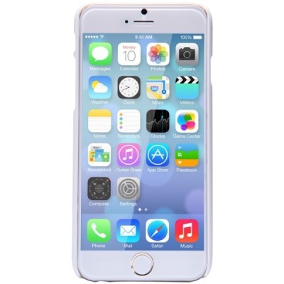 Apple iPhone 6 (6s) Nillkin Frosted Shield balts plastmasas futrālis + ekrāna aizsargplēve / Vacins.lv