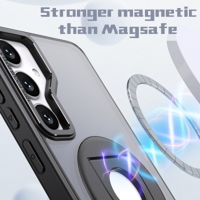 Samsung Galaxy S24 "Mofan" MagSafe твердый силиконовый матовый (ТПУ) чехол - чёрный | Vacins.lv
