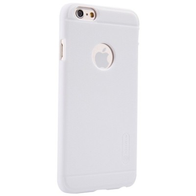 Apple iPhone 6 (6s) Nillkin Frosted Shield balts plastmasas futrālis + ekrāna aizsargplēve / Vacins.lv