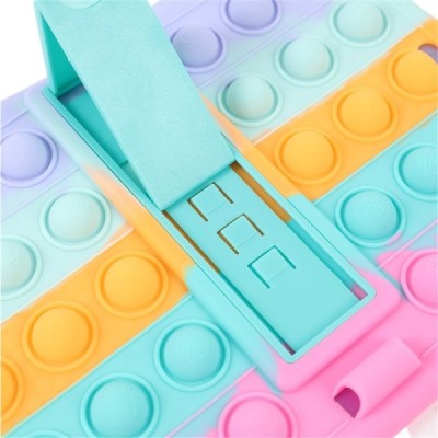 iPad 11 2025 / iPad 10.9 2022 „Popit“ Bubble Kickstand мягкий силиконовый чехол (TPU) - розовый | Vacins.lv