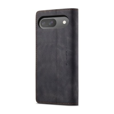 Google Pixel 10 Pro / 10 / 9 Pro / 9 CaseMe Retro открываемый, Чёрного цвета, кожаный чехол – книжка | Vacins.lv