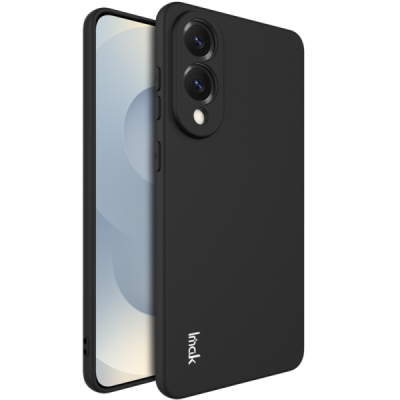 Samsung Galaxy S25 Edge „Imak“ cieta silikona (TPU) melns apvalks | vacins.lv