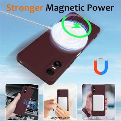 Sony Xperia 10 VI "Shell" MagSafe cieta silikona (TPU) bordo apvalks | vacins.lv