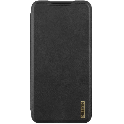 Greznais „Nillkin“ Qin Pro sērijas ādas atvērams melns Samsung Galaxy S25 Edge maciņš | Vacins.lv