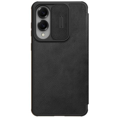 Samsung Galaxy S25 Edge роскошный серии Nillkin Qin Pro кожаный чехол-книжка - чёрный | Vacins.lv