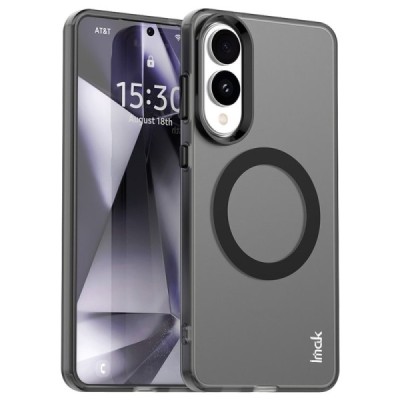 Samsung Galaxy S25 Edge "IMAK" Candy MagSafe matēts cieta silikona (TPU) apvalks - melns | vacins.lv