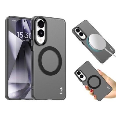 Samsung Galaxy S25 Edge "IMAK" Candy MagSafe твердый силиконовый матовый (ТПУ) чехол - чёрный | Vacins.lv