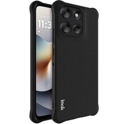 Motorola Moto G86 Power "Imak" усиленный твердый Airbag силиконовый матовый чехол TPU - чёрный | Vacins.lv