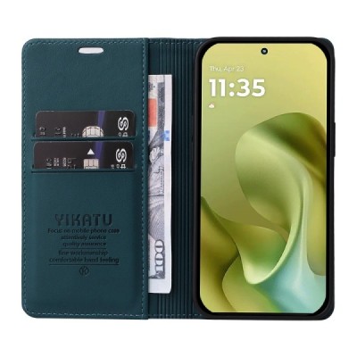 Motorola Moto G86 / G86 Power "Split" sērijas zaļš atvērams maciņš, maks | Vacins.lv