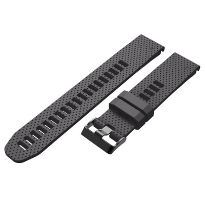 Wave viedā pulksteņa Garmin Fenix 5S Plus cietā silikona (TPU) siksniņa - melns | Vacins.lv