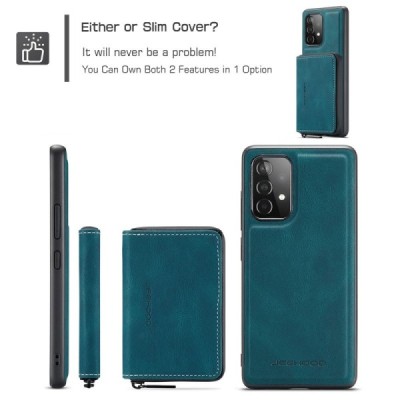 Samsung Galaxy A52 / A52s „JEEHOOD“ Wallet зелёный чехол | Vacins.lv