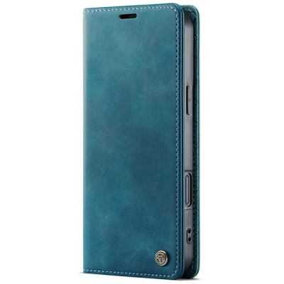 Apple iPhone 16 Pro Max CaseMe Retro Skin atvēramais ādas zaļš maciņš - maks | Vacins.lv