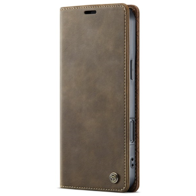 Apple iPhone 16 Pro Max CaseMe Retro Skin atvēramais ādas brūns maciņš - maks | Vacins.lv