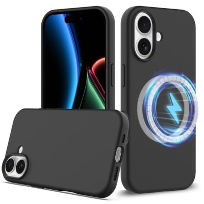 Apple iPhone 17 "Shell" MagSafe cieta silikona (TPU) melns apvalks | vacins.lv
