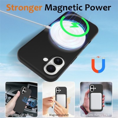 Apple iPhone 17 "Shell" MagSafe cieta silikona (TPU) melns apvalks | vacins.lv