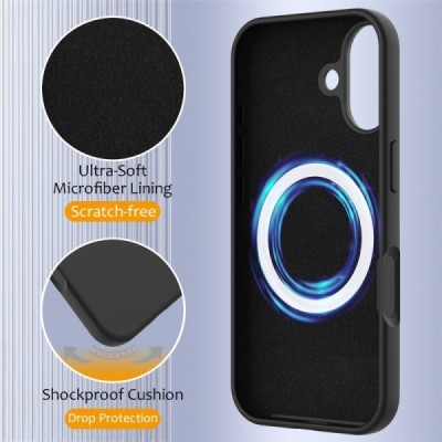 Apple iPhone 17 "Shell" MagSafe cieta silikona (TPU) melns apvalks | vacins.lv