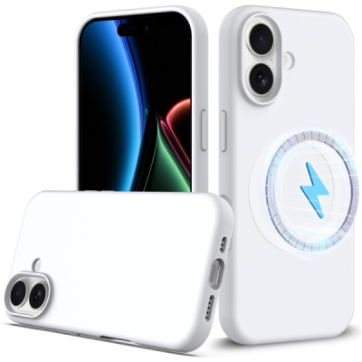 Apple iPhone 17 "Shell" MagSafe cieta silikona (TPU) balts apvalks | vacins.lv