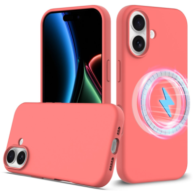 Apple iPhone 17 "Shell" MagSafe cieta silikona (TPU) rozā apvalks | vacins.lv