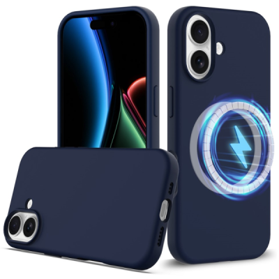 Apple iPhone 17 "Shell" MagSafe cieta silikona (TPU) tumši zils apvalks | vacins.lv