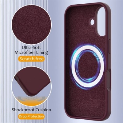 Apple iPhone 17 "Shell" MagSafe cieta silikona (TPU) bordo apvalks | vacins.lv