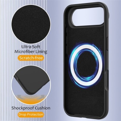 Apple iPhone Air "Shell" MagSafe cieta silikona (TPU) melns apvalks | vacins.lv