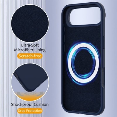 Apple iPhone Air "Shell" MagSafe cieta silikona (TPU) tumši zils apvalks | vacins.lv