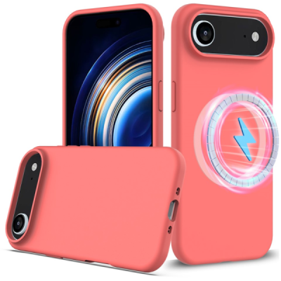 Apple iPhone Air "Shell" MagSafe cieta silikona (TPU) rozā apvalks | vacins.lv
