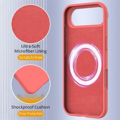Apple iPhone Air "Shell" MagSafe cieta silikona (TPU) rozā apvalks | vacins.lv