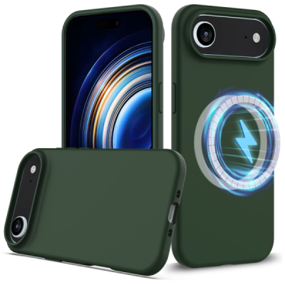 Apple iPhone Air "Shell" MagSafe cieta silikona (TPU) tumši zaļa apvalks | vacins.lv