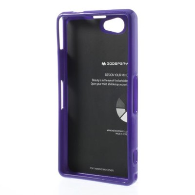 Sony Xperia Z1 Compact violetinis Mercury kieto silikono (TPU) dėklas / Priedai.lt
